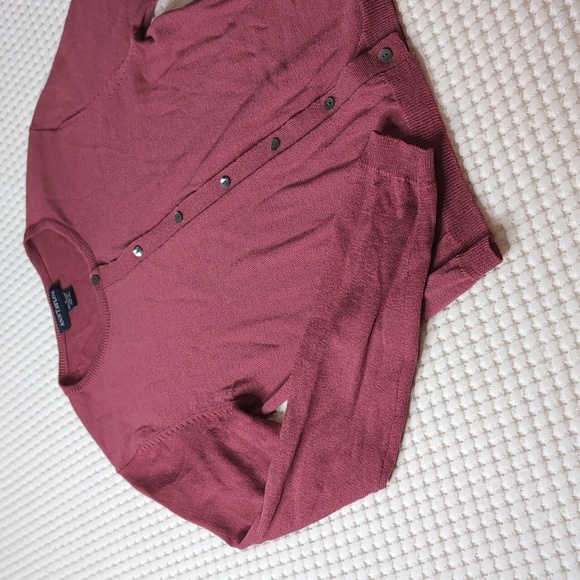 SOLD Ann Taylor sweater cardigan vintage Italian Merino Wool size S - Picture 6 of 10